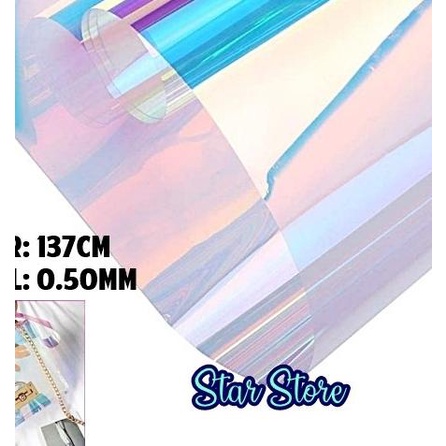 

Plastik Mika Lentur PVC Super Hologram Lebar 137cm / Tebal 0.50mm