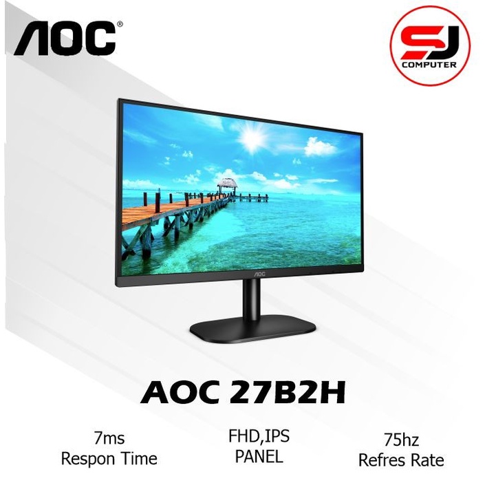 LED Monitor AOC 27B2H 27 Inch IPS 75Hz Full HD HDMI VGA