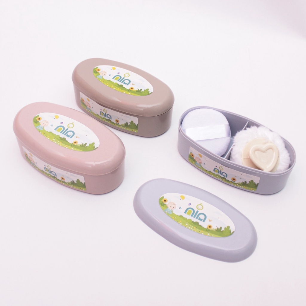 Tempat Bedak Isi 2 Tempat Bedak Merk Nia Warna Korea Lucu