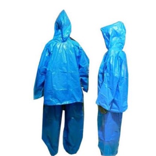 Jas Hujan Plastik Setelan - jas Hujan Baju Celana - Jas Hujan Plastik Tebal