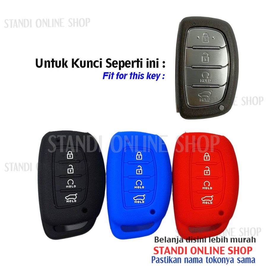 Sarung Kunci Silikon Remote Cover Smartkey Hyundai Creta Stargazer