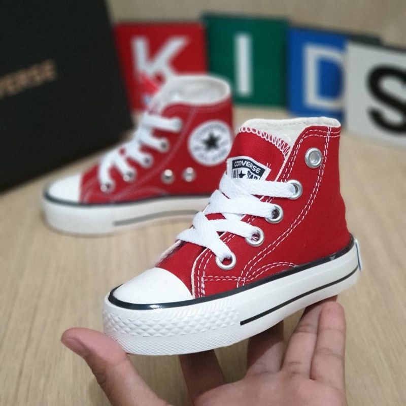 sepatu anak converse 70's red flower sepatu converse anak free box &amp; bonus kaus kaki .