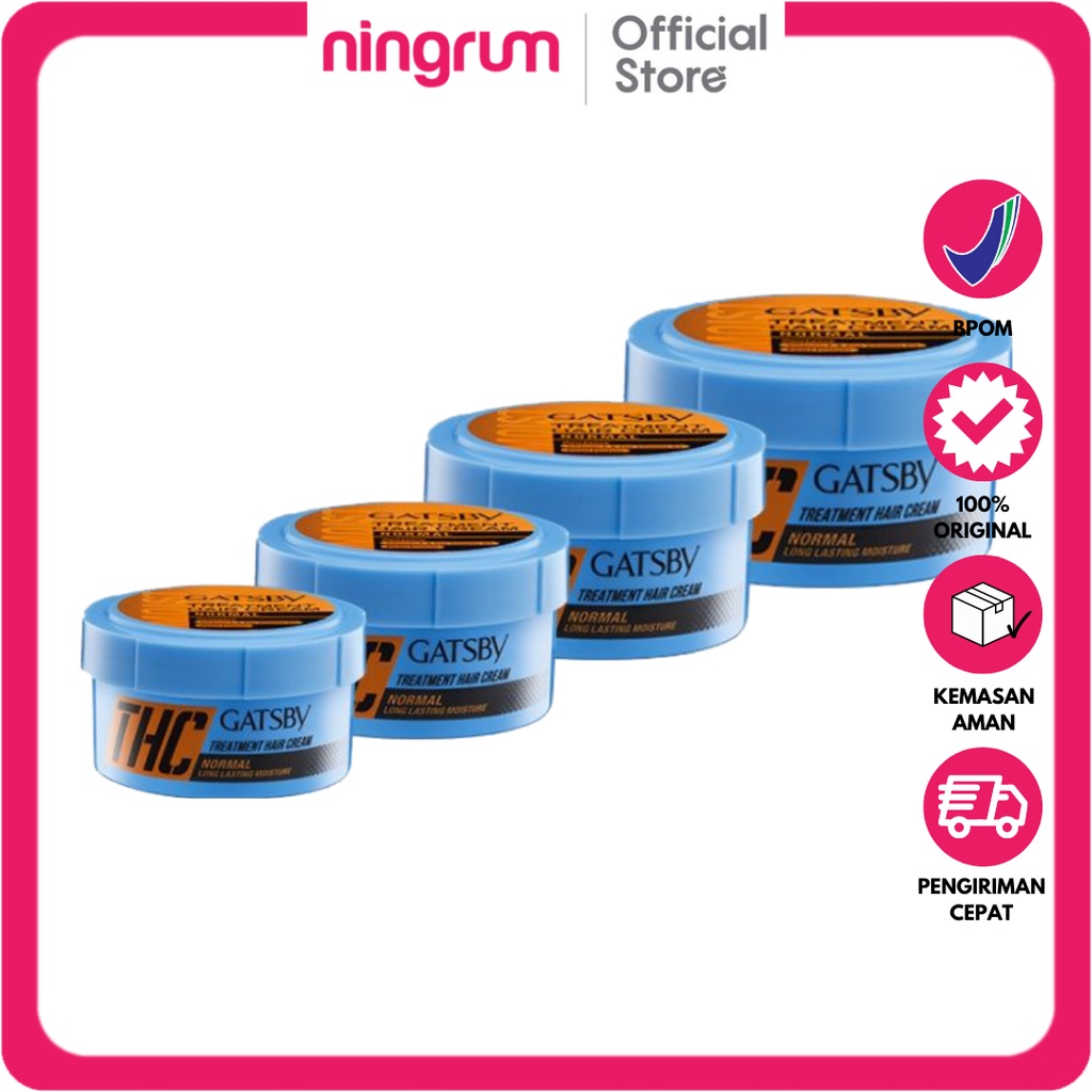 Ningrum - Gatsby Hair Cream Normal Penata Rambut Pria 70gr | 28gr | Sachet THC | Pomade Pria Hair Cream 100% Original - 9010