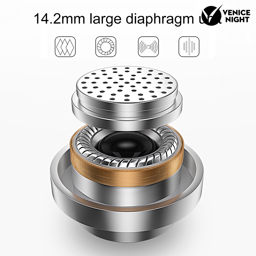 (VNEP) (Berkabel) Earbud Intelligent Noise Reduction Powerful Bass Ergonomic 3.5mm HiFi In-ear Sports Gaming Earbud for Running