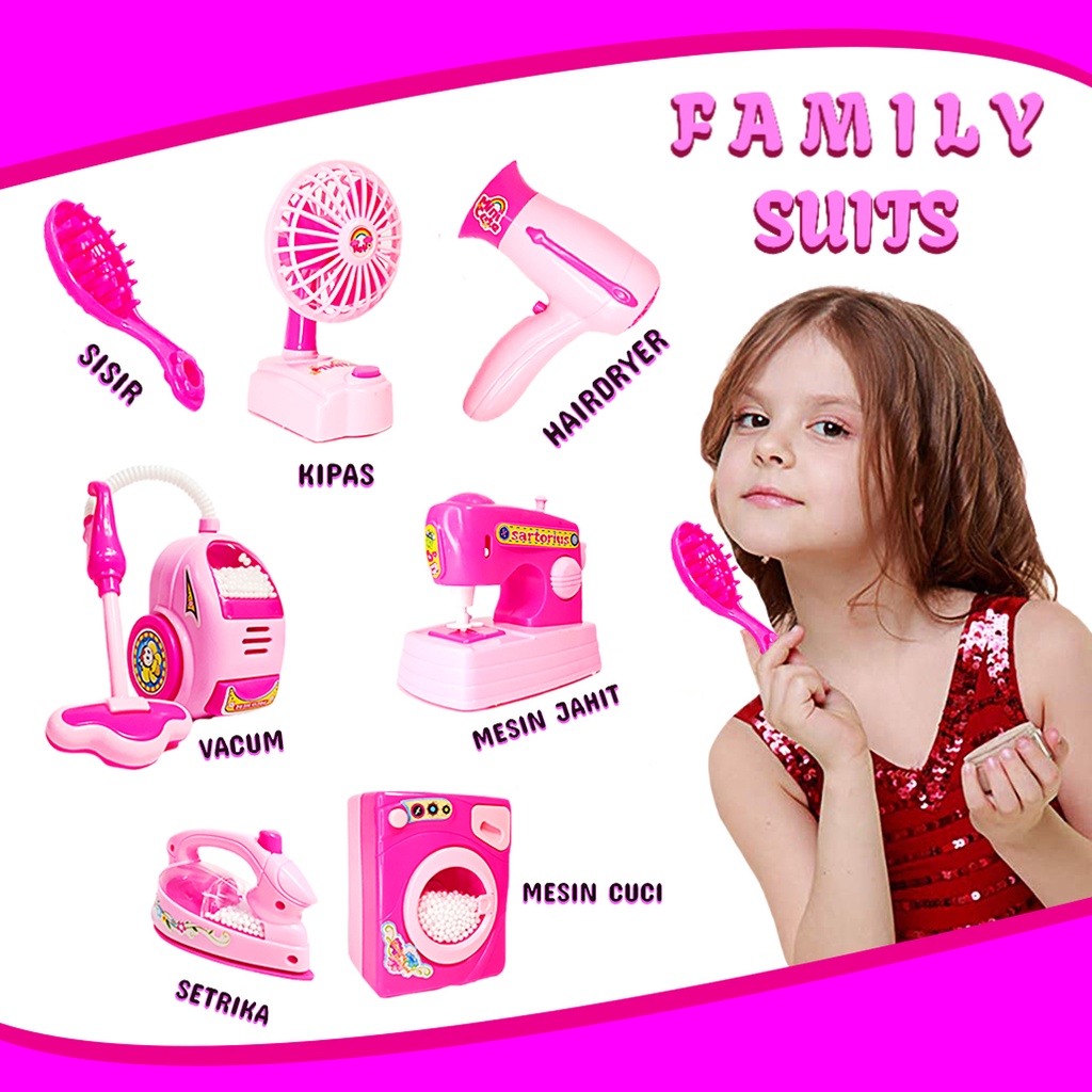 Sekawantoys Mainan Anak Peralatan Alat  Rumah Tangga / Family Suits Set TERMURAH!! (ZM3602)