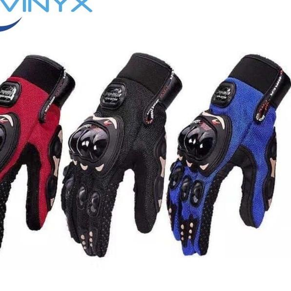Sarung Tangan VINYX Motor Gloves Finger Touch ScreenFull MCS-01C Glov - MCS01C Biru, XL