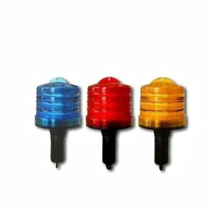 Lampu Sign/ Strobe Light untuk cone kerucut Specs : - Battery 2 pcs a