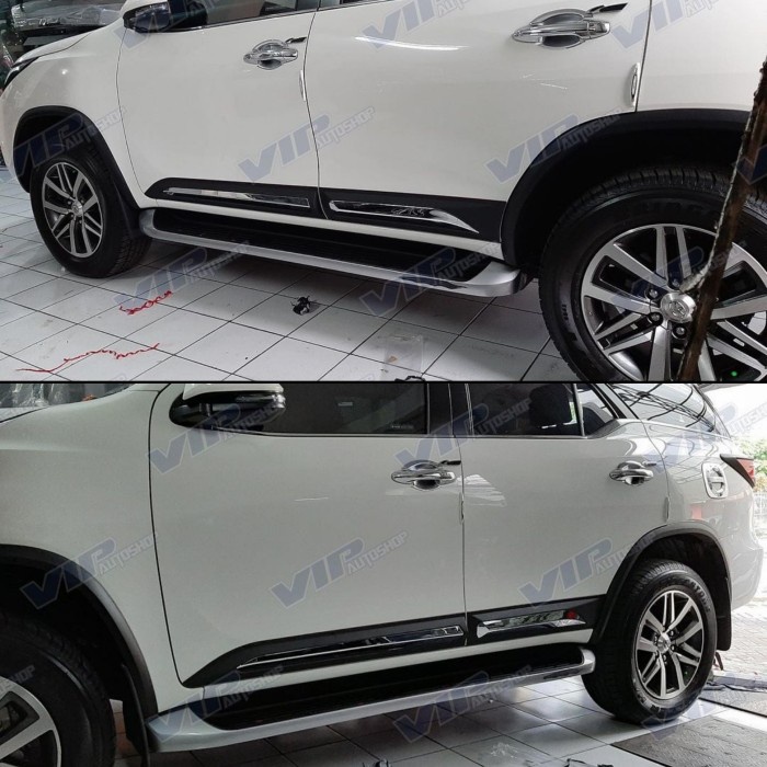 All new FORTUNER VRZ TRD 2016-2021 List body side moulding thailand