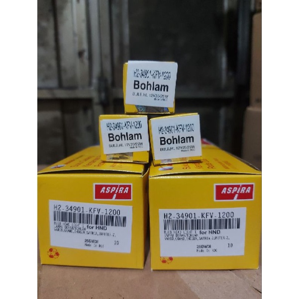 Bohlam Depan 12v & Stop Aspira, Bisa untuk Motor Bebek,Matic,