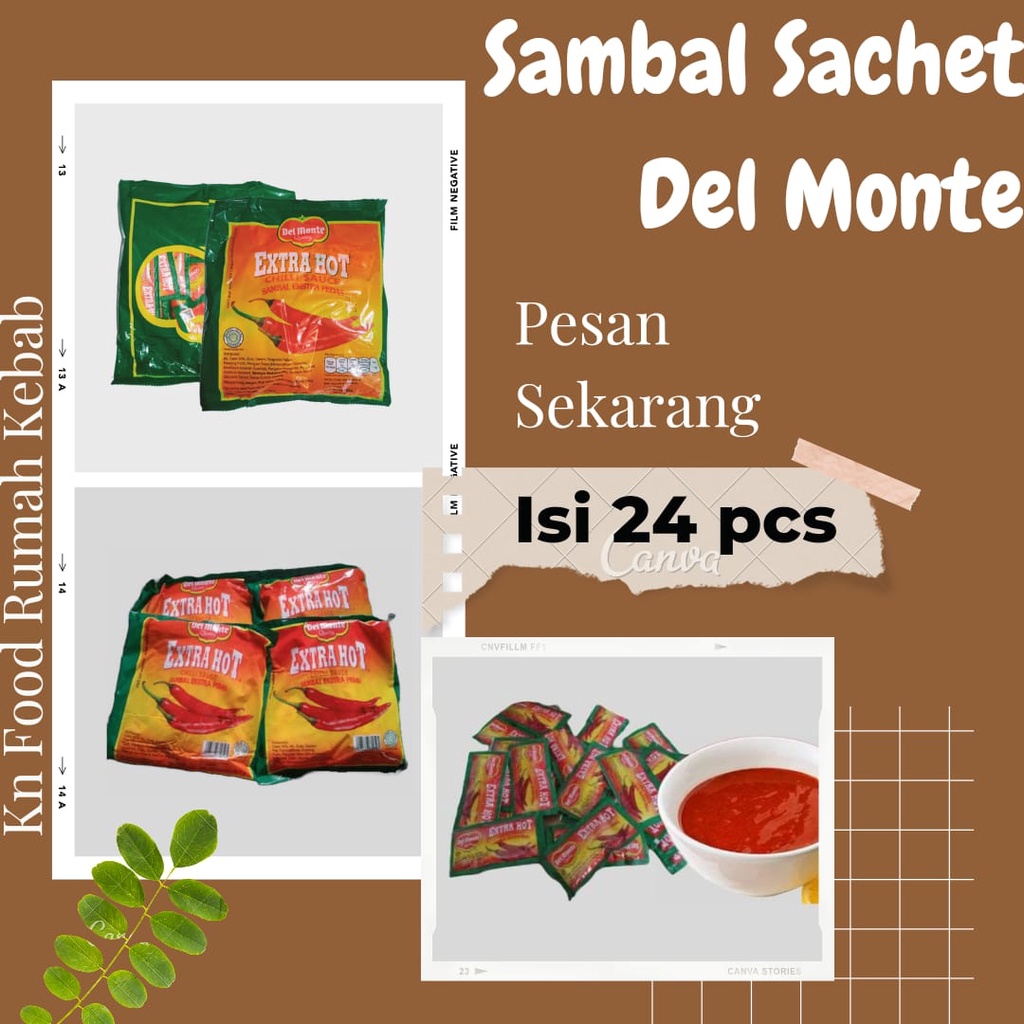 

Saus SACHET Delmonte - Saus Sambal Sachet Extra Hot - 24 pcs - SACHET