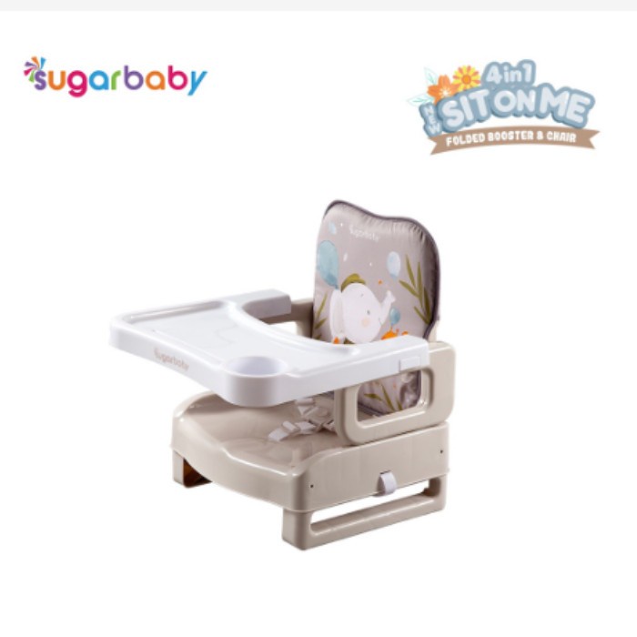 Sugar Baby 4in1 Sit On Me Folded Booster &amp; Chair - Kursi Makan Bayi MBS