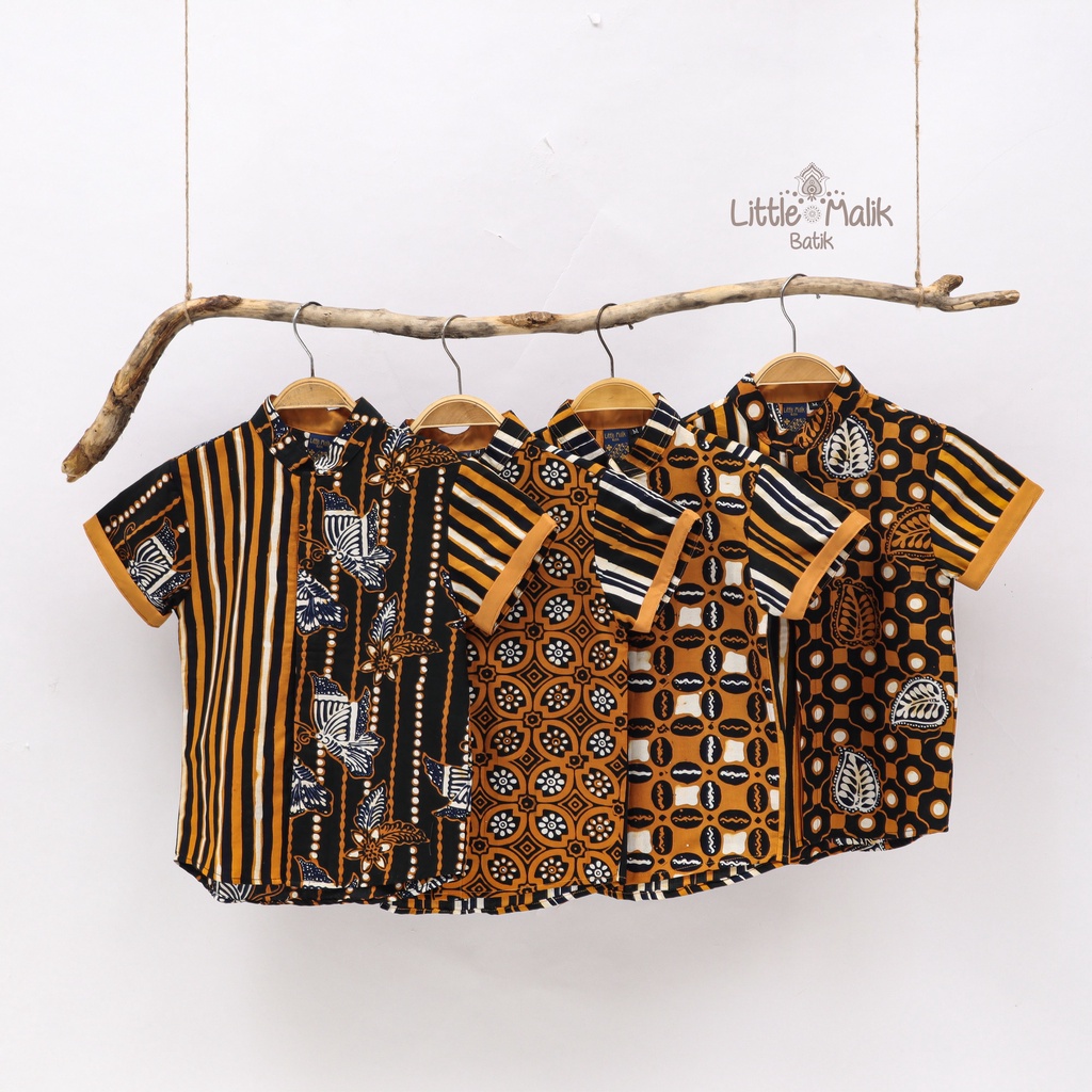 Kemeja Batik Anak Lengan Pendek By Little Malik Batik, Lawasan Solo