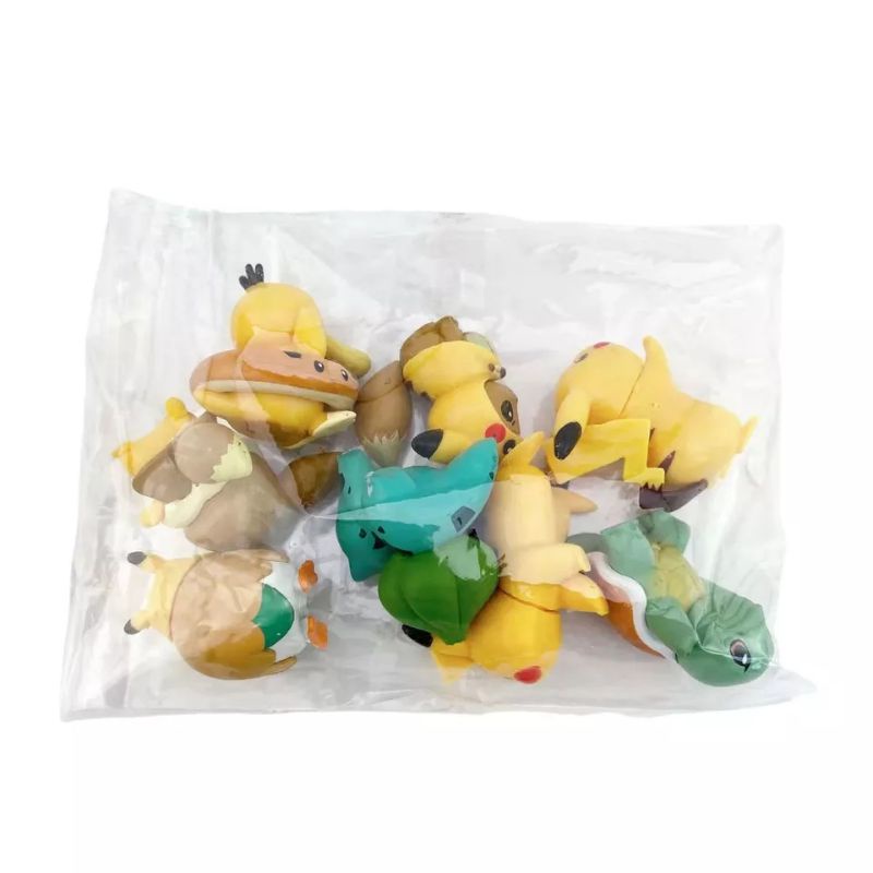 Mainan Figure Pokemon Go Pikachu Set 8 Miniatur Topper cake Pajangan