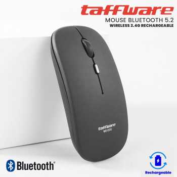 Taffware Mouse Bluetooth 5.2 &amp; Wireless 2.4G Rechargeable - M8120G