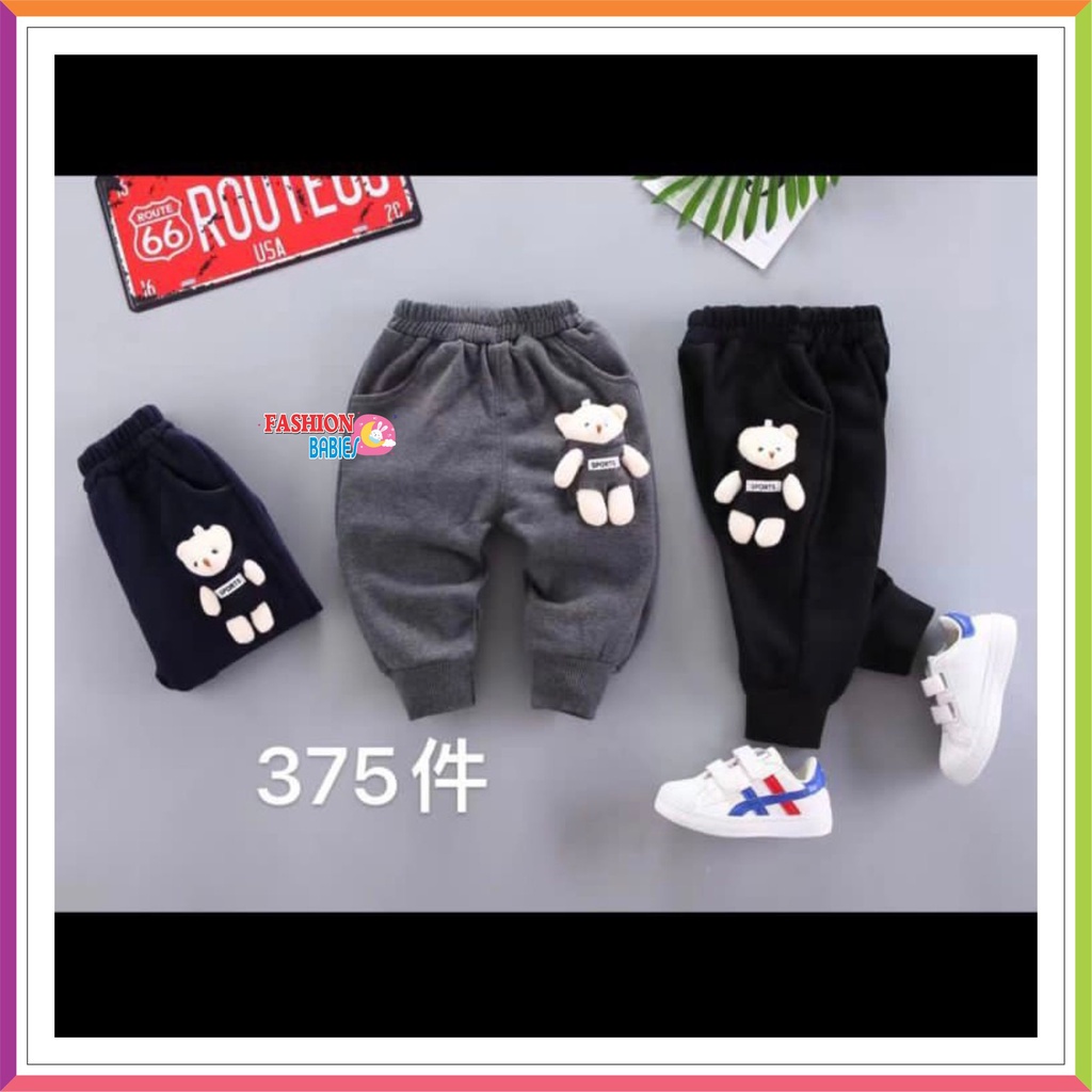 ❤FASHIONBABIES❤ LEGGING BABY BOY / LEGGING BAYI JOGGER IMPORT WITH BONEKA