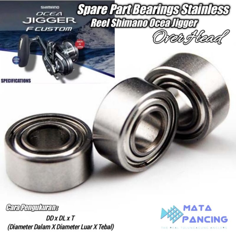 Spare part bearings reel shimano ocea jigger over head spare part bearing reel stainless SARB