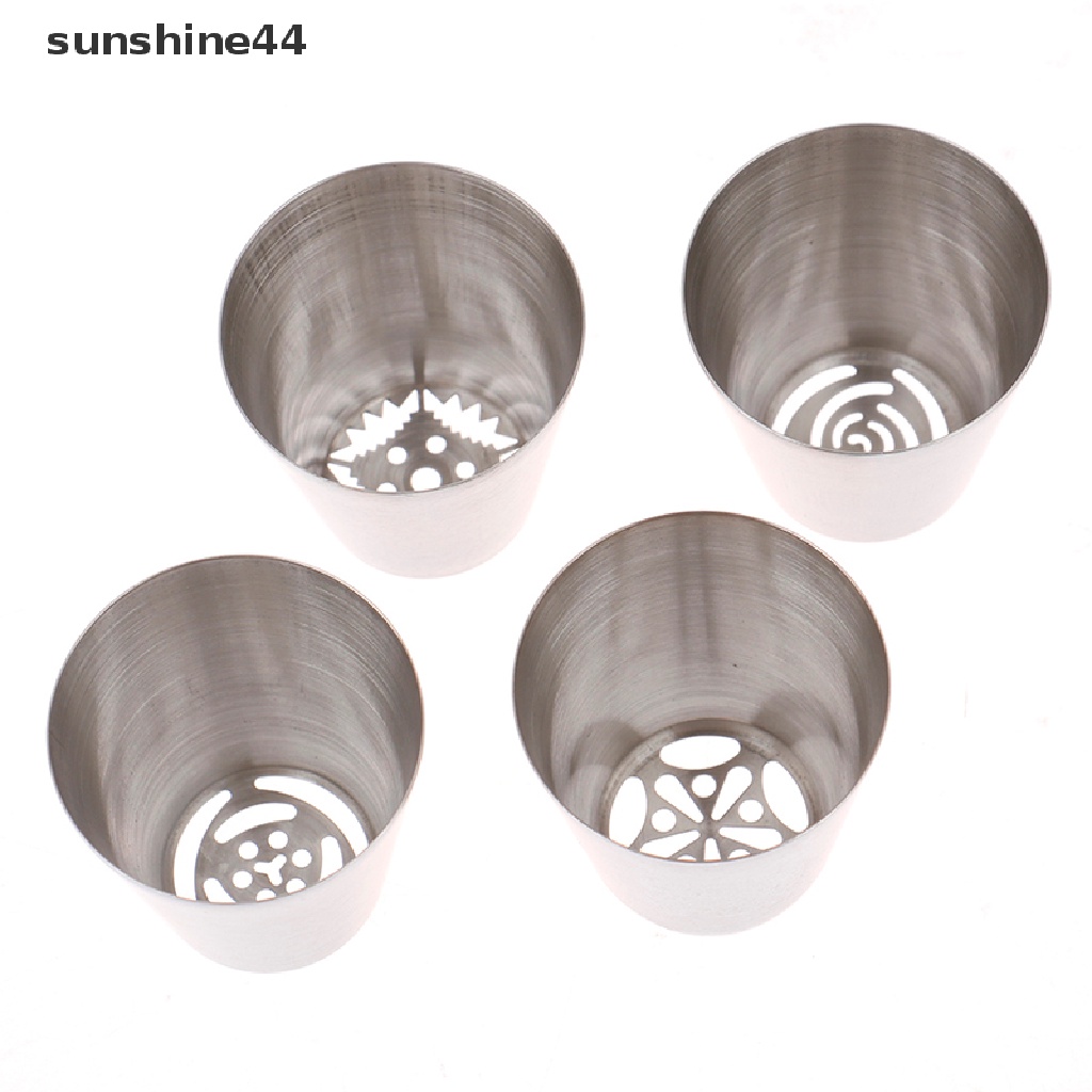 Sunshine Set Spuit Piping Rusia Bahan Stainless Steel Untuk Dekorasi Kue