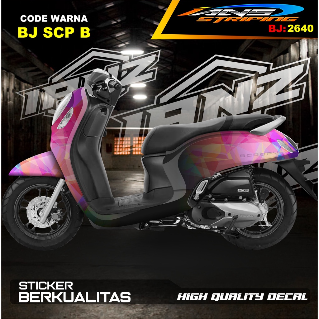 STICKER HONDA SCOOPY FULL BODY NEW DESAIN LIMITED EDITION / STICKER VARIASI SCOOPY TERBARU  / STICKER SCOOPY