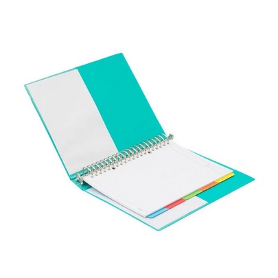 Bantex #1324 22 A5 Multiring Binder - Turquoise [20 Ring/ 25 mm]