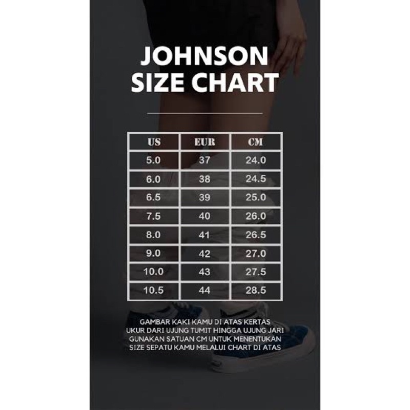 JOHNSON BASIC LONDON LOW HIGH ORIGINAL 100%