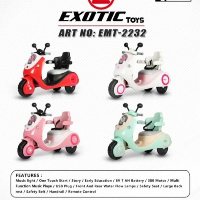 Mainan motor aki Exotic EMT 2232 ( Remote )