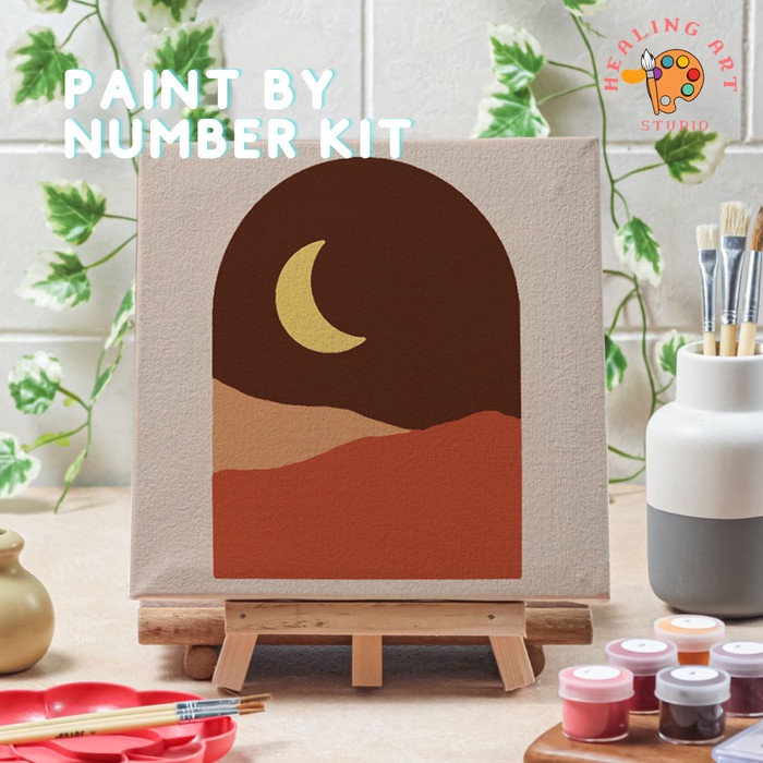 

Paint By Number Lukisan Bulan Moon Versi 2 Canvas 20X20 Cm