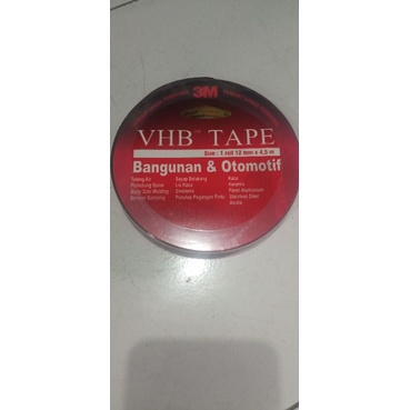 

3M VHB Double Tape Uk 12 mm x 4, 5 mtr Super lengket termurah /dabel tip mobil