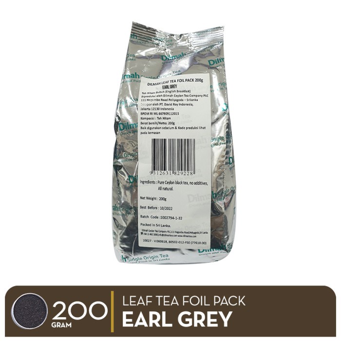 

DILMAH LEAF TEA FOIL PACK EARL GREY - LOOSE TEA DAUN TEH KERING 200GR
