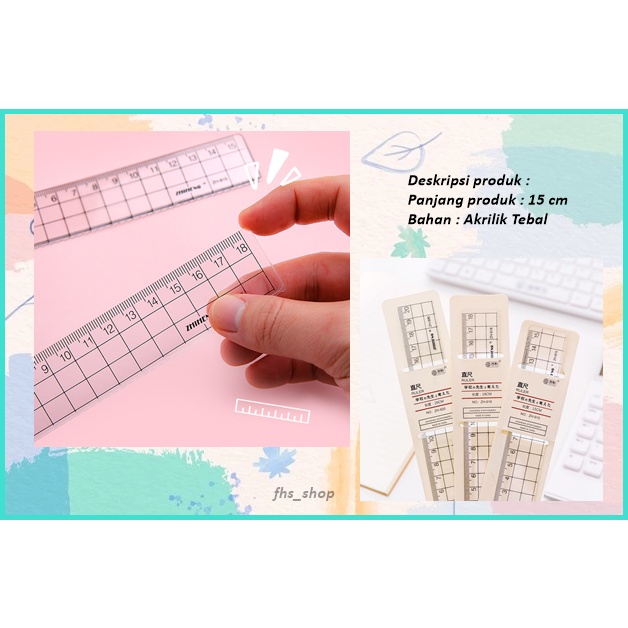 

Penggaris Akrilik Penggaris Aesthetic Penggaris Transparan Penggaris Lucu Simple Clear Ruler