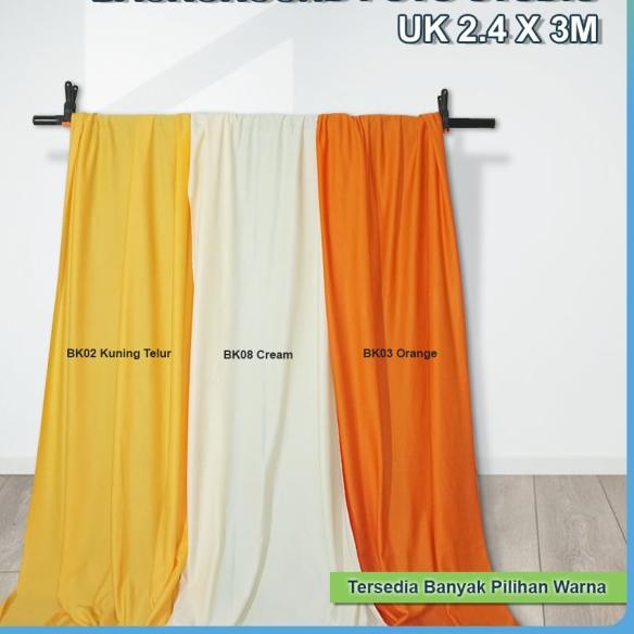 Background polos / background foto studio - 2.4x3 Meter - Abu-abu Muda