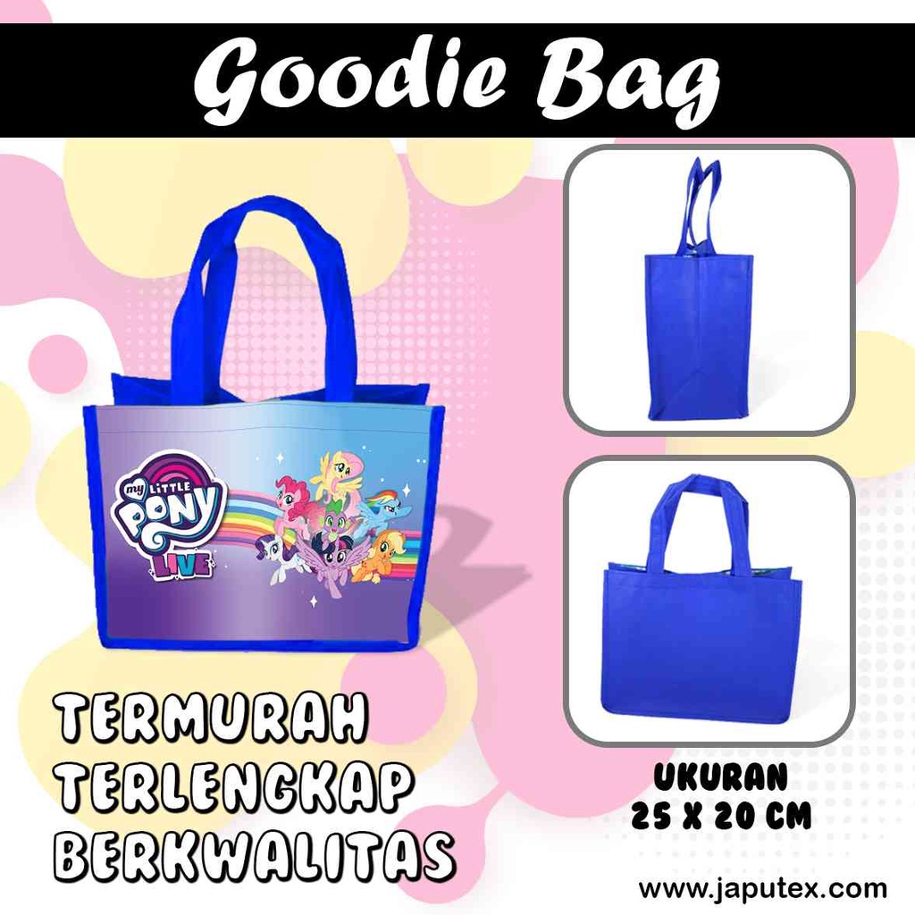 

Tas Souvenir Ultah Gambar Little Pony 02 Goodie Bag Cute Anak
