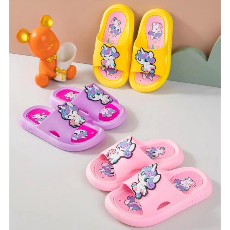 Sandal Slop Unicorn Anak Perempuan Import