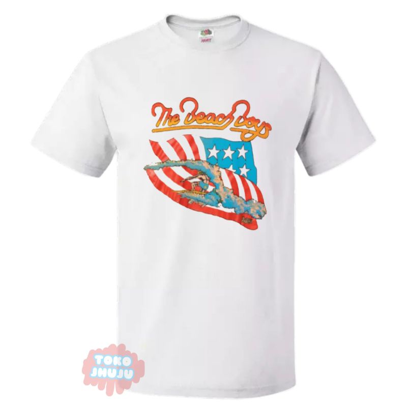 Baju Wanita Pria V Taehyung Beach Boy America Flag Bangtan style