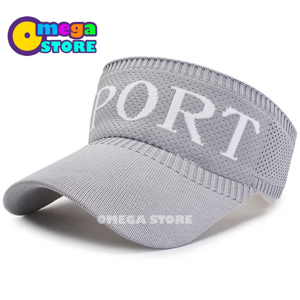 [O&amp;S] Topi Wanita Sport Topi Baseball Sports Knit Visor Topi Olahraga Gaya Korea Bahan Katun Rajut-OS230