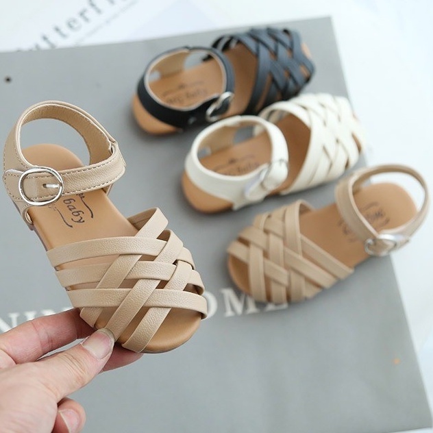 HNK sendal anak perempuan import | sepatu sendal anak perempuan | SS STRAP CROSS