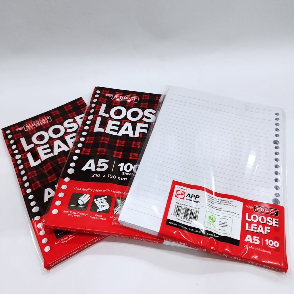 

Loose leaf BigBoss Ukuran A5 Isi 100 Lembar Bergaris