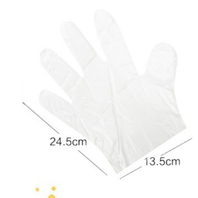 Sarung tangan plastik/Hand gloves Food Grade isi 100 pcs