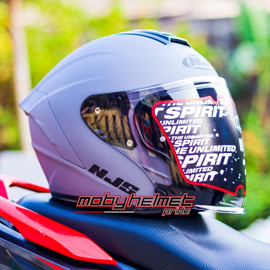 NJS KAIROZ - Stone Grey Doff - Helm Half Face