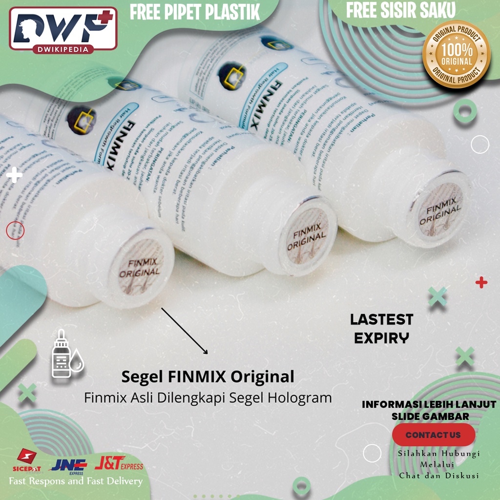 FINMIX Minoxidil 5% Finas 0.05% Pure Finas penumbuh rambut jambang brewok kumis jenggot original USA 60 ml