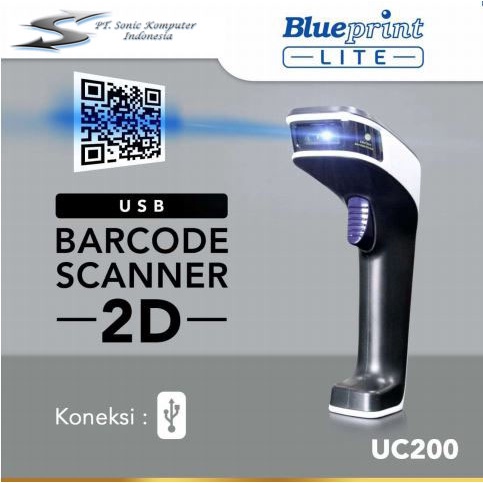 Barcode Scanner CCD 2D Auto Scan USB Infrared BLUEPRINT LITE BP UC200