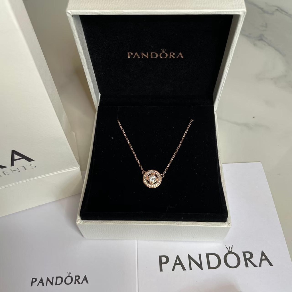 Kalung Pandora - Pandora Necklace ORIGINAL 100% Crystal Emas Silver Gold