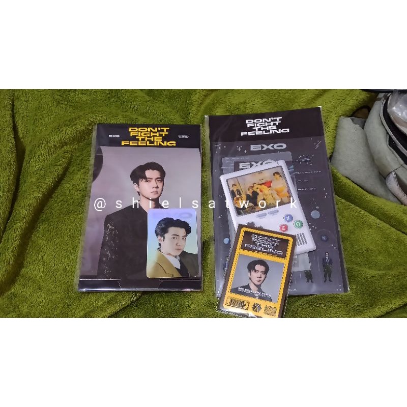 EXO Sehun Don't Fight The Feeling DFTF Official Merchandise - Magnet - Deco Sticker Set - Hologram Photocard