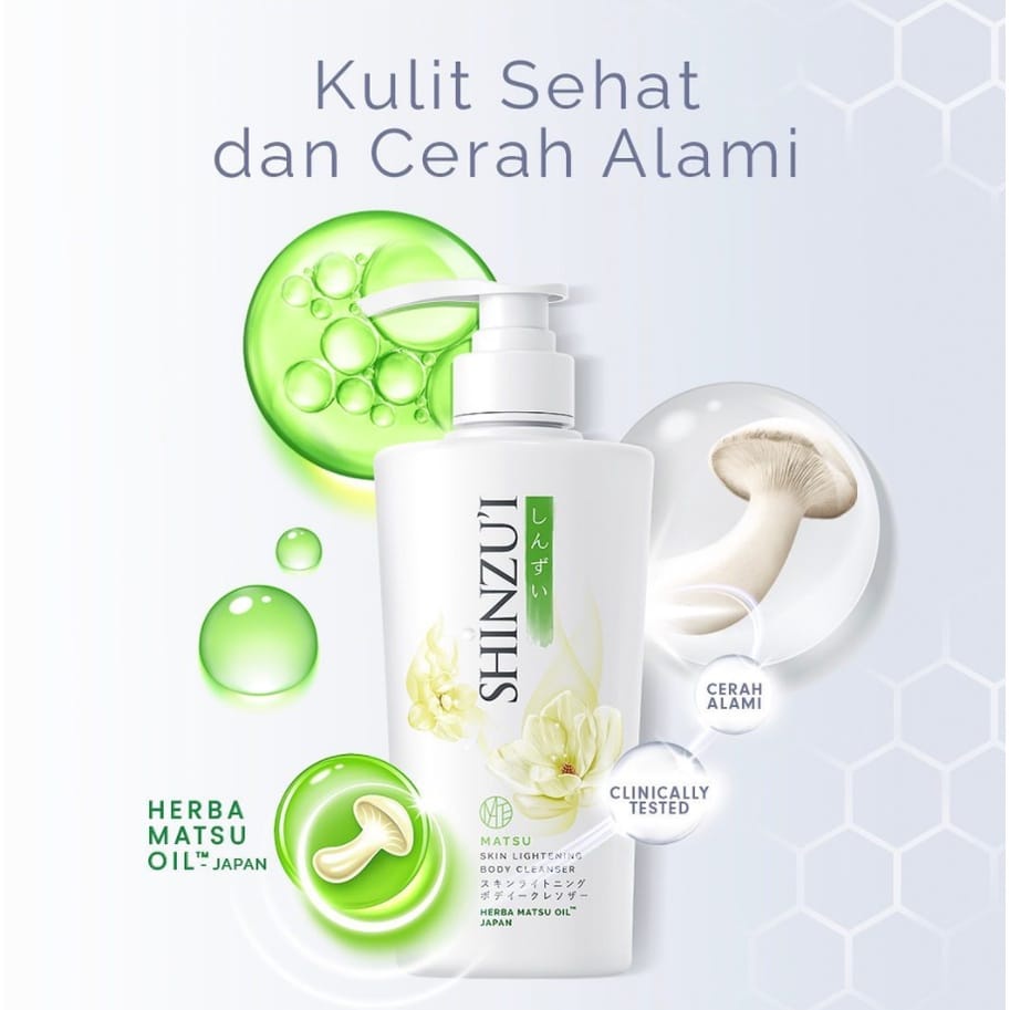 ✿ELYSABETHME✿ Shinzui Body Cleanser sabun badan pump mencerahkan memutihkan kulit badan