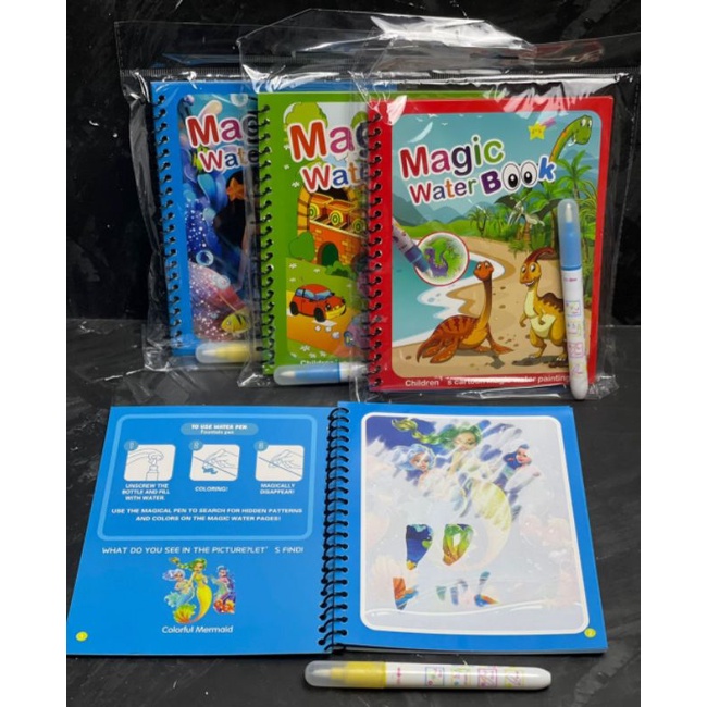 Mainan Edukasi Terbaik Magic Water Book / Buku PAUD /  Buku anak anak murah