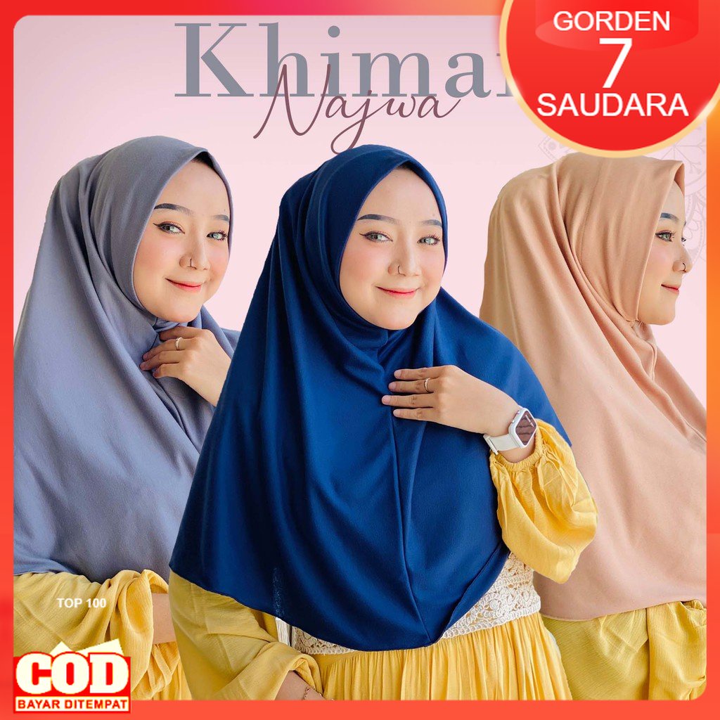 Jilbab Instan Non Pet Hijab Bergo Tanpa Ped Polos Bahan Kaos Premium Kerudung Casual Simple Murah CO