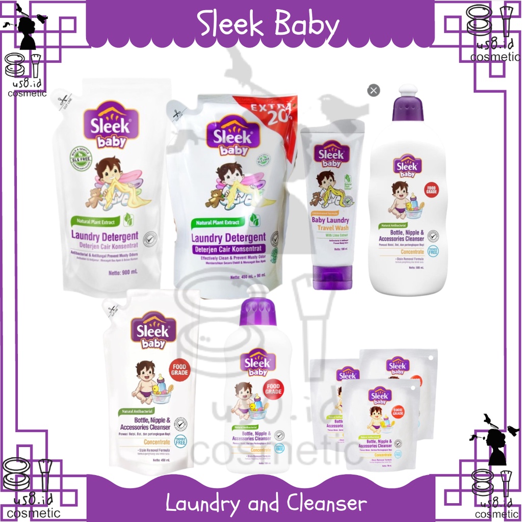 Sleek baby laundry detergent refil