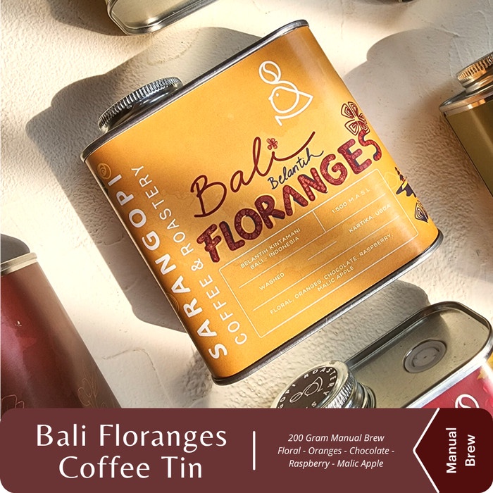 

BALI FLORANGES - COFFEE TIN SARANGOPI ROASTERY MANUAL BREW KOPI BEANS