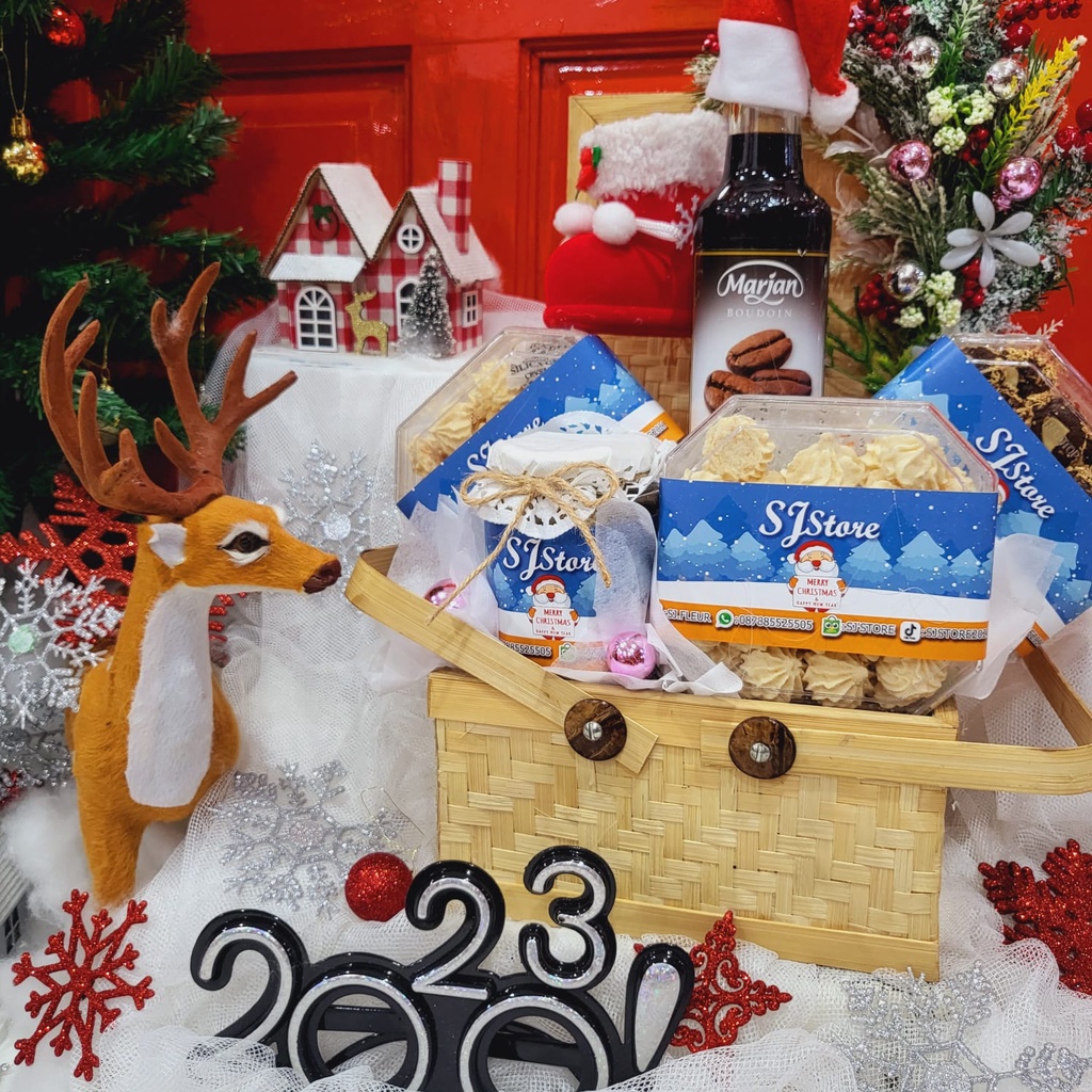 

Paket Dekorasi Hampers Natal Christmas Parcel Hadiah Kue Kering 336