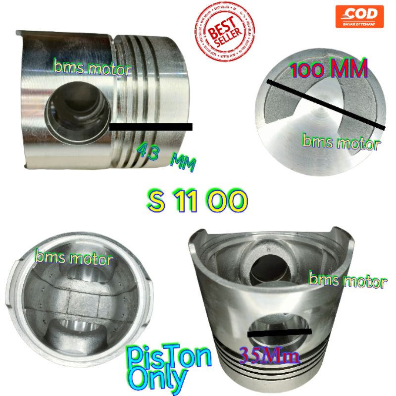 S1100 Piston Seher Mesin Diesel Dongfeng 16pk Fengtian Tian li Shark