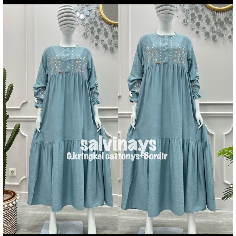 Gamis salvina ys original kringkle bordir 002